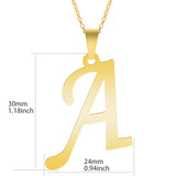 Alphabet Necklace Stainless Steel Choker Women Accessory