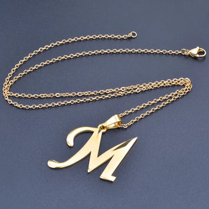 Alphabet Necklace Stainless Steel Choker Women Accessory