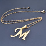 Alphabet Necklace Stainless Steel Choker Women Accessory