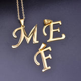 Alphabet Necklace Stainless Steel Choker Women Accessory