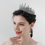 Baroque Crown Bride Wedding Crown Rhinestone Headband Women Headdress