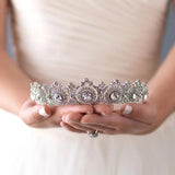 Baroque Crown Bride Wedding Crown Rhinestone Headband Women Headdress