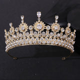 Baroque Crown Bride Wedding Crown Rhinestone Headband Women Headdress
