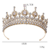 Baroque Crown Bride Wedding Crown Rhinestone Headband Women Headdress