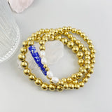 Stainless Steel Natural Stone Beads Bracelet for Women Men