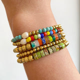 Stainless Steel Natural Stone Beads Bracelet for Women Men