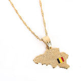 Belgium Map Pendant Necklace National Flag Jewelry