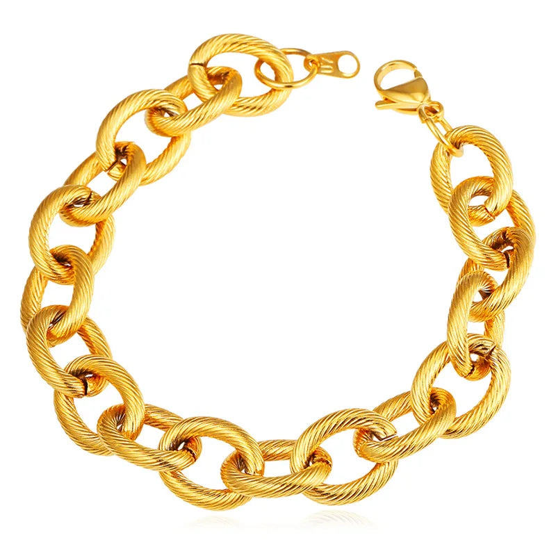 Chunky Chain Bracelet GH2151 Stainless Steel Men's Link Bracelet