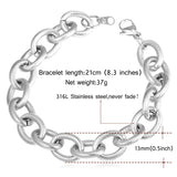 Chunky Chain Bracelet GH2151 Stainless Steel Men's Link Bracelet