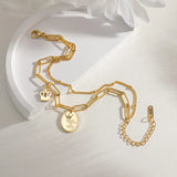 Crown Charm Double Chain Bracelet Stainless Steel Gift