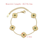 Flower Charm Pendant Bracelet Stainless Steel Women Hand Accessories