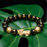 Brave Troops Stone Beads Bangles Bracelet Chinese Pixiu Bracelet