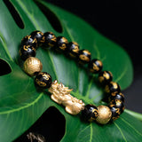 Brave Troops Stone Beads Bangles Bracelet Chinese Pixiu Bracelet