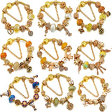 Butterfly Bee Beads Pendant Charm Bracelets For Women Men Bijoux Pulseras