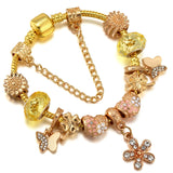 Butterfly Bee Beads Pendant Charm Bracelets For Women Men Bijoux Pulseras