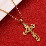 Catholic Jesus Cross Pendant Necklace for Women