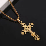 Catholic Jesus Cross Pendant Necklace for Women