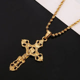 Catholic Jesus Cross Pendant Necklace for Women