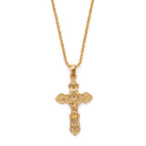 Catholic Jesus Cross Pendant Necklace for Women