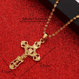 Catholic Jesus Cross Pendant Necklace for Women