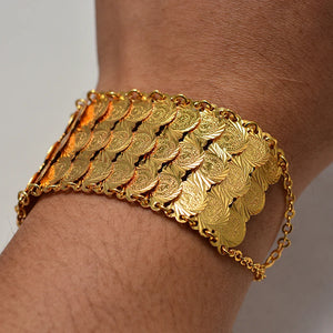 Coins Bangles Bracelets for Women Men Money Coin Bracelet