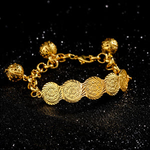 Coins Bangles Bracelets For Women Men Money Coin Bracelet Islamic Muslim Arab