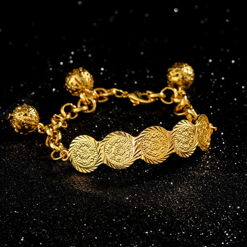 Coins Bangles Bracelets For Women Men Money Coin Bracelet Islamic Muslim Arab