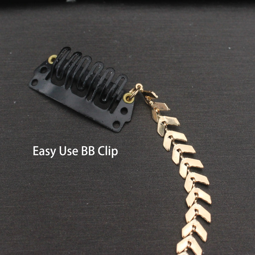 Copper Chain Hairpins Tassel Hair Clips Braided Headband Hair Accessories