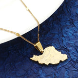 Iran Map Pendant Necklace Iranian Charm Jewelry
