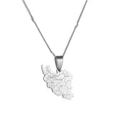 Iran Map Pendant Necklace Iranian Charm Jewelry