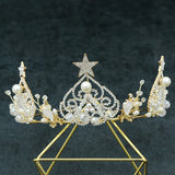 Crown Hairband Bridal Bridesmaid Hair Jewelry Pearl Rhinestone Tiara