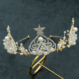 Crown Hairband Bridal Bridesmaid Hair Jewelry Pearl Rhinestone Tiara