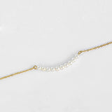 Crysta Charms Pendant Necklace Stainless Steel Pearl Drop
