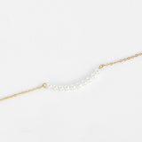 Crysta Charms Pendant Necklace Stainless Steel Pearl Drop