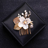 Crystal Pearl Hair Comb Headband Tiara For Women Bride Party Bridal Wedding Hair