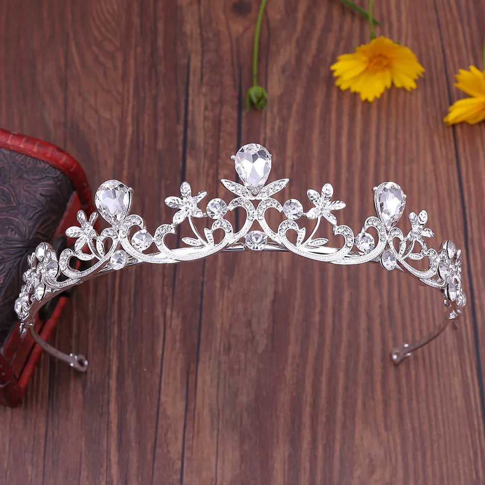 Rhinestone Crown Tiara Wedding Hair Jewelry Bridal Headpiece