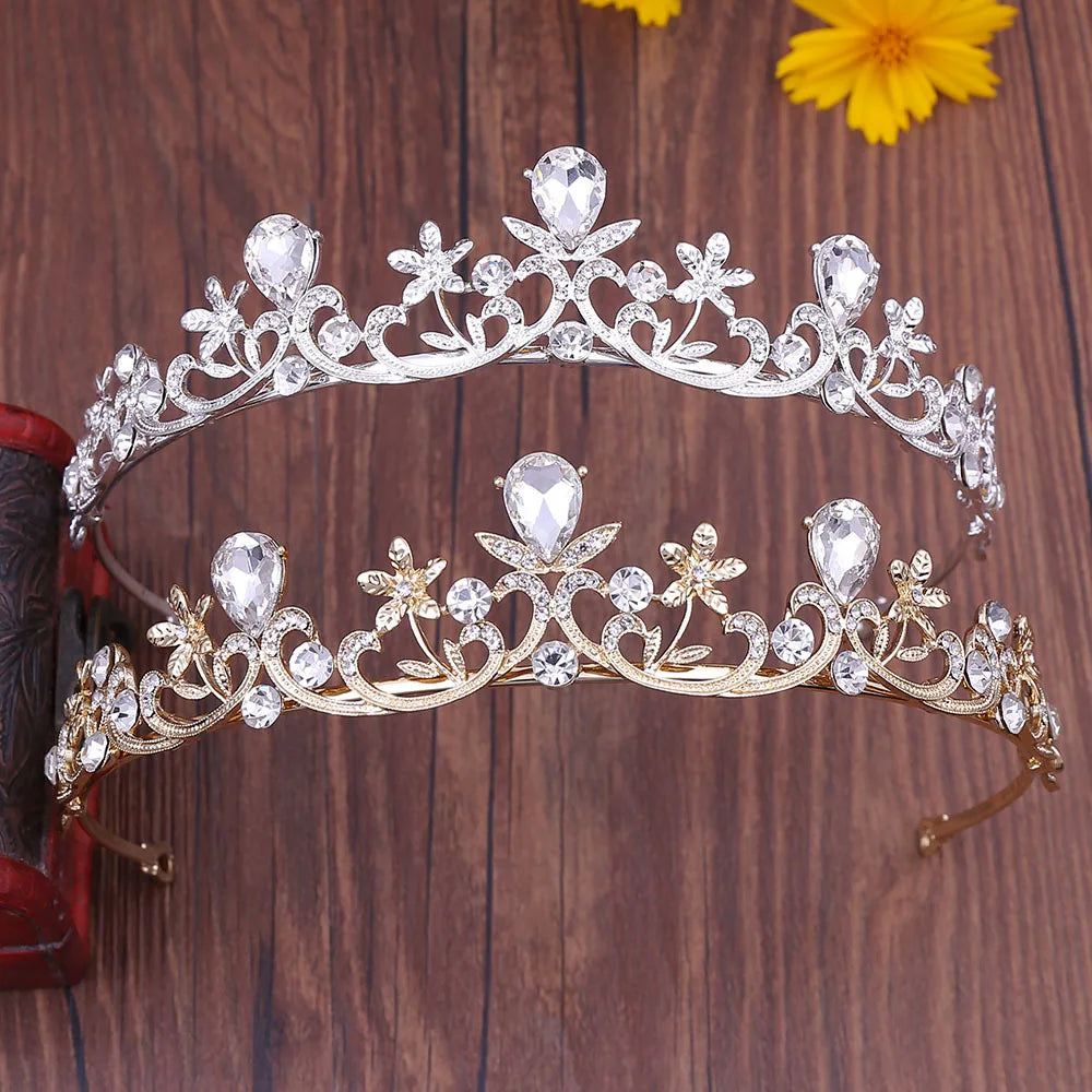 Rhinestone Crown Tiara Wedding Hair Jewelry Bridal Headpiece
