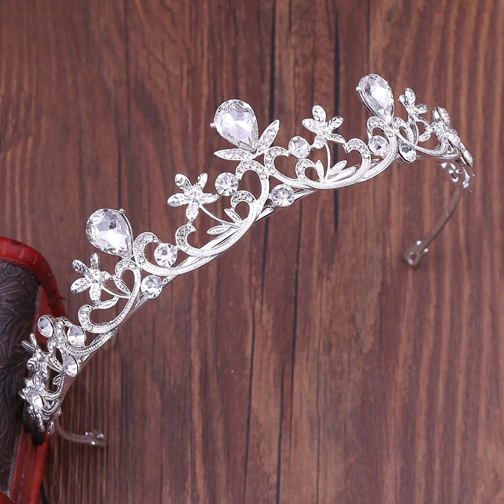 Rhinestone Crown Tiara Wedding Hair Jewelry Bridal Headpiece