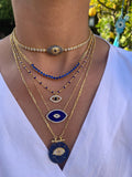 Cuban Link Chain Red Green Cubic Zirconia CZ Tennis Chain Necklace