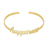 Personalized Name Cuff Bracelet Stainless Steel Open Bangle