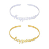 Personalized Name Cuff Bracelet Stainless Steel Open Bangle