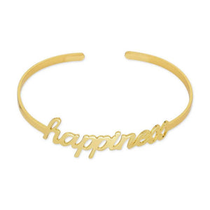 Personalized Name Cuff Bracelet Stainless Steel Open Bangle Bijoux Femme