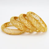 Dubai Bangles for Women Ethiopian Bracelets Set Alloy Jewelry