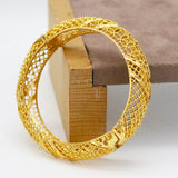 Dubai Bangles for Women Ethiopian Bracelets Set Alloy Jewelry