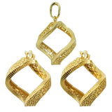 18K Plating Earrings & Pendant Set, Dubai Jewelry, Wedding Gift