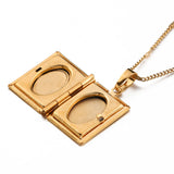 Muslim Allah Photo Frame Pendant Openable Locket Arab Necklaces