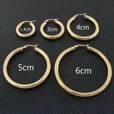 Round Stainless Steel Jewelry Hoop Earrings for Women