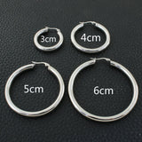 Round Stainless Steel Jewelry Hoop Earrings for Women