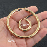Round Stainless Steel Jewelry Hoop Earrings for Women
