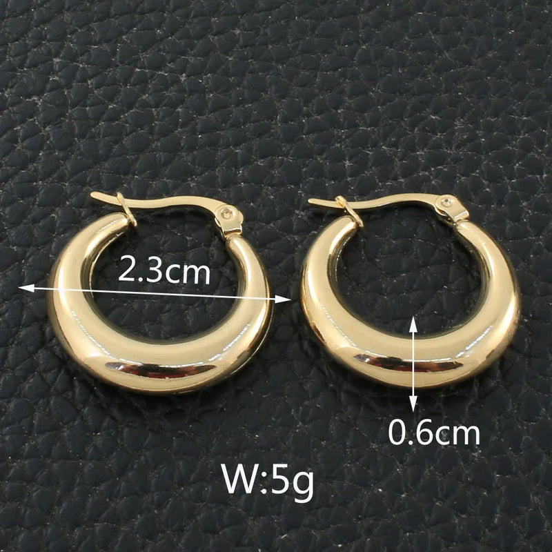 Women's Stainless Steel Hoop Earrings
